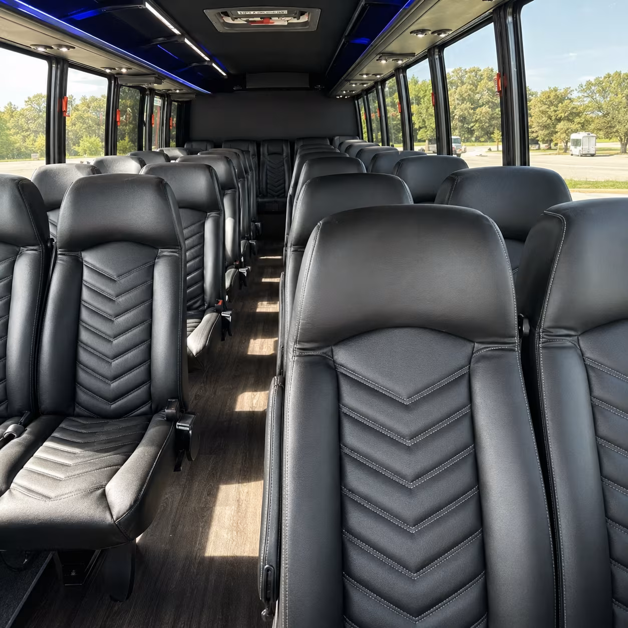 ogden 28 passenger minibus interior