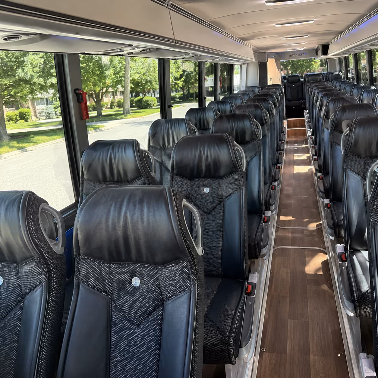 ogden 40 passenger charter bus inside